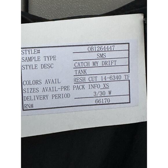 Free People Movement Black Catch Me Drift Tank Top XS Small Semi Sheer OB126447 - Picture 15 of 16